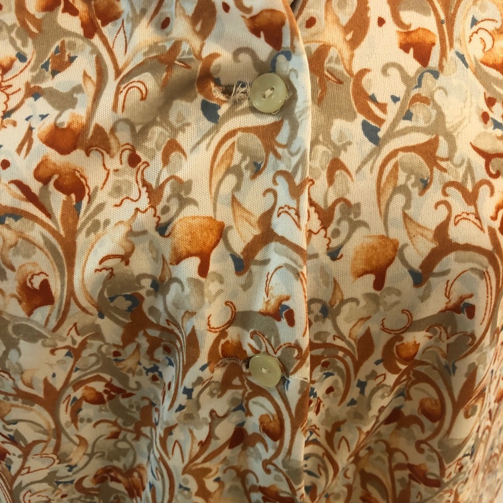 Handmade Vintage Patterned Button Down Shirt Sz Sm - image 6